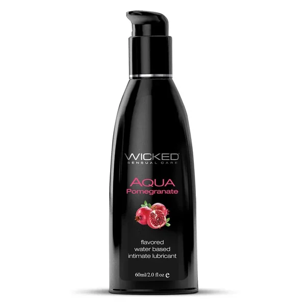 Wicked Aqua Flavoured Water-Based Lubricant – Pomegranate