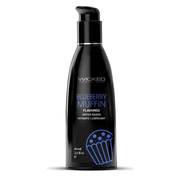 Wicked Aqua Water Based Flavored Lubricant Blueberry Muffin 2oz