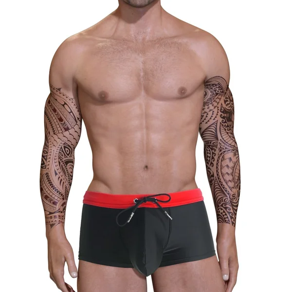 WildmanT Big Boy Pouch Swim Square Cut Red