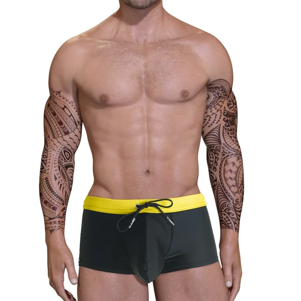 WildmanT Big Boy Pouch Swim Square Cut Yellow