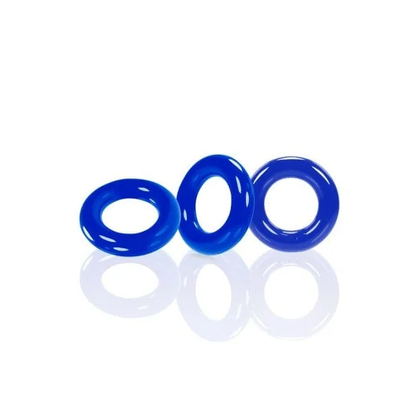 Willy Rings Pool Blue 3-Pack Super-Stretch Cockrings