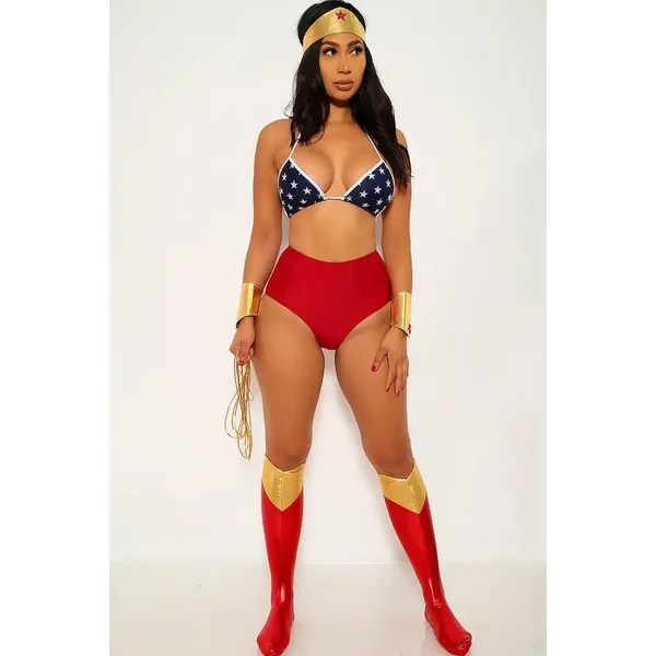 Wine Star Wonderful Woman 6 Piece Sexy Halloween Costume