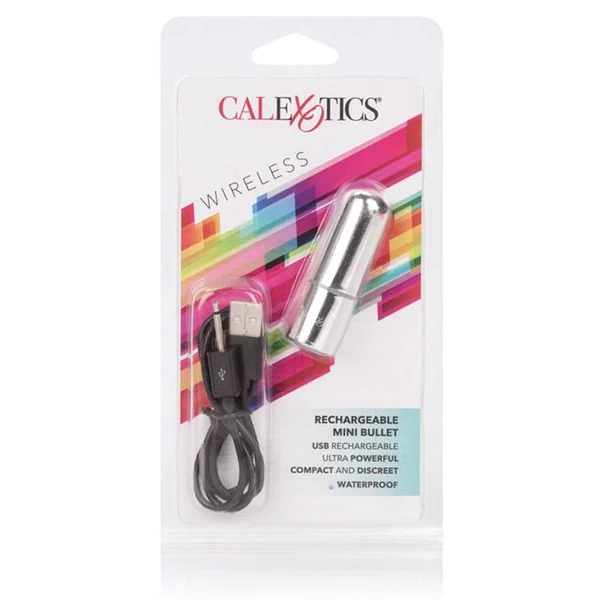 Wireless Mini Bullet USB Rechargeable Waterproof Silver 2.5 Inch