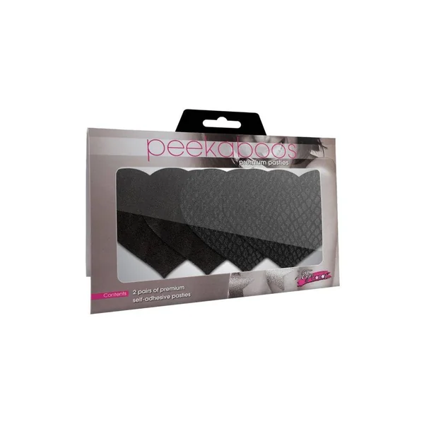 X-Gen - Peekaboos - Hearts Nipple Pasties - Black