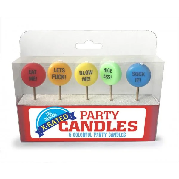 X-Rated Party Candles 5 Colorful Candles