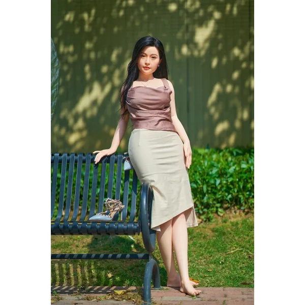 Zelex 165cm F Cup Asian Fair Skin Silicone Sex Doll GE77-1