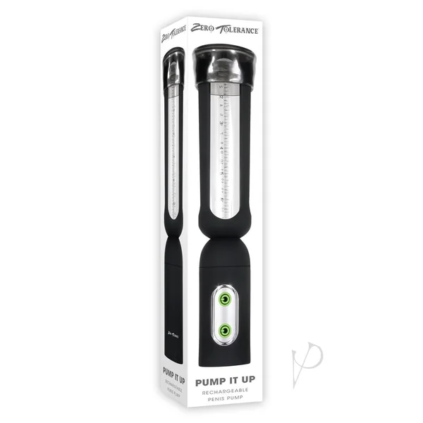 Zero Tolerance Pump It Up Rechargeable Penis Pump - Black/Clear