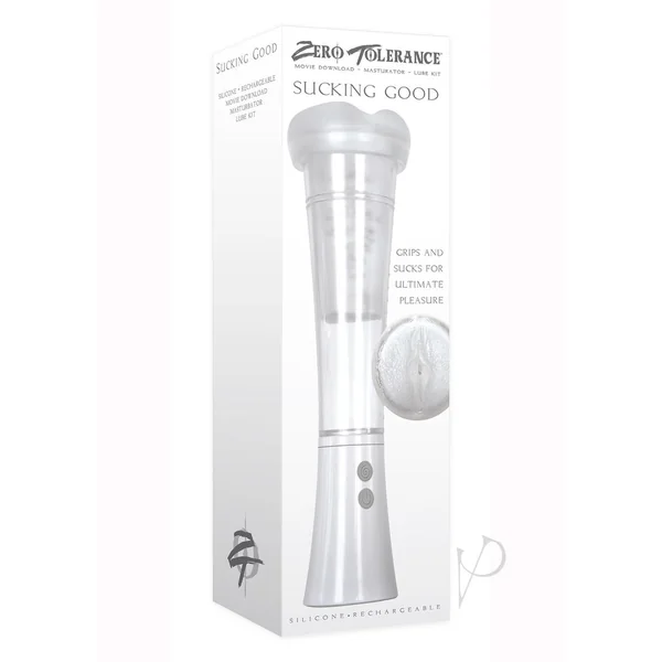 Zero Tolerance Sucking Good Rechargeable Vibrating Masturbator - Vanilla