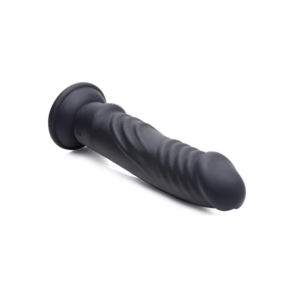 Zeus Vibrating and E-Stim Rechargeable Silicone Dildo with Remote Control