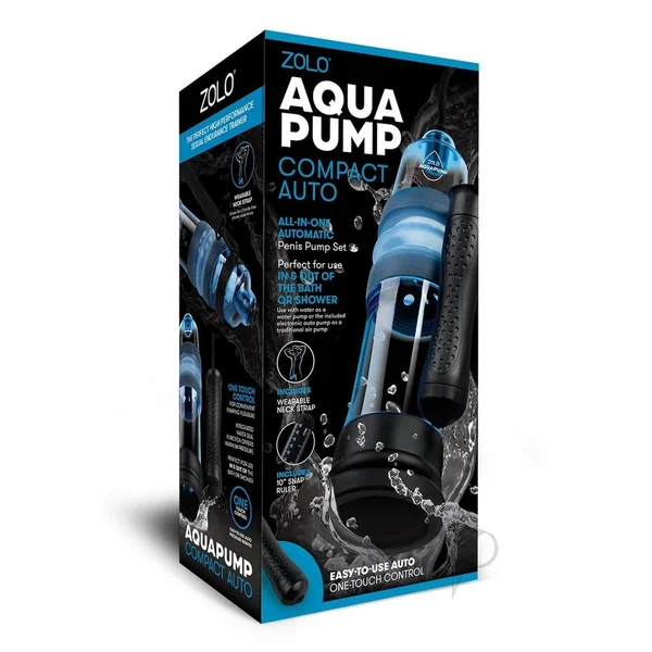 Zolo Aquapump Compact Auto Penis Pump - Black/Blue
