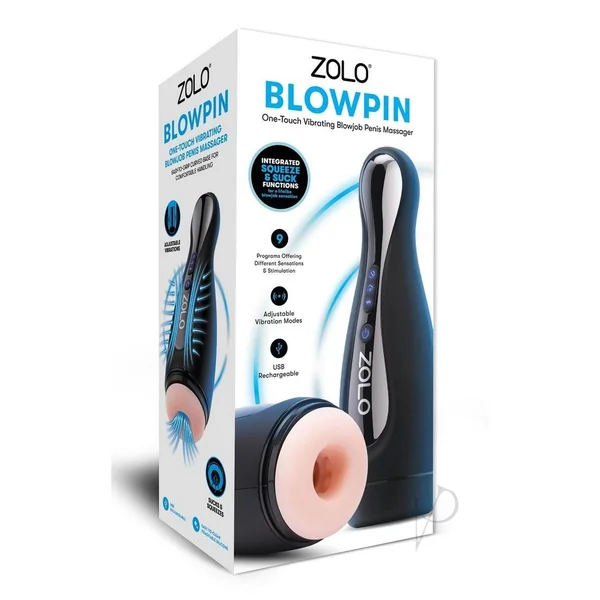 Zolo Blowpin Rechargeable Masturbator - Black