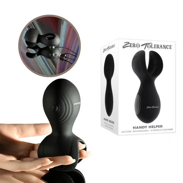 Zt Handy Helper Flexible Silicone Vibrating Multi-Speed Rechargeable Vibrator