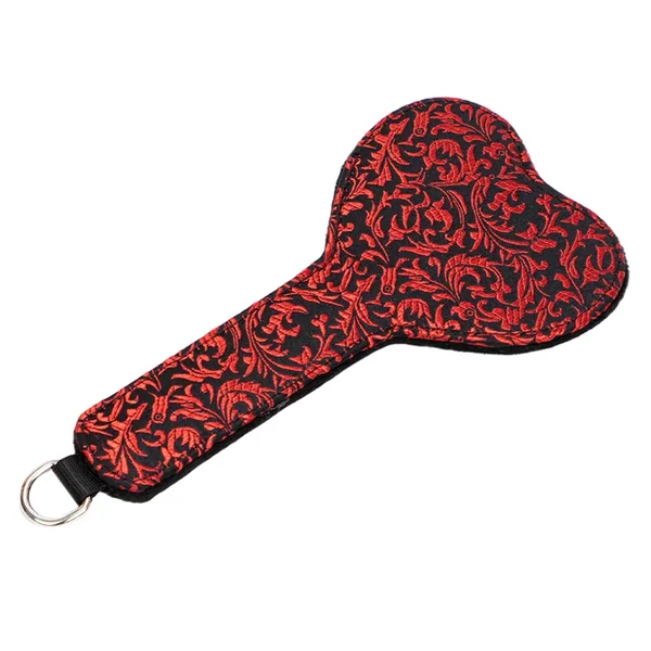 ZYL Double-Sided Filigree & Faux Fur Heart Paddle